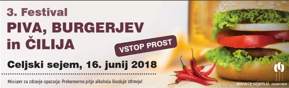3. festival piva, burgerjev in ČILIJA